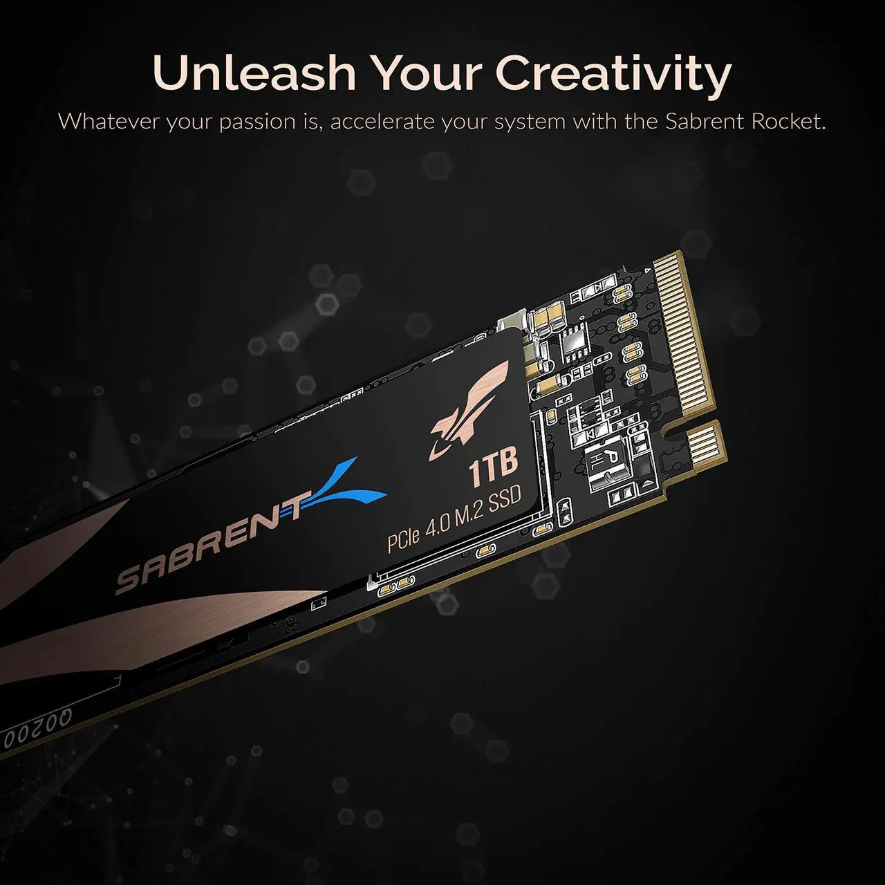 Alt view image 4 of 12 - SABRENT 1TB Rocket NVMe 4.0 Gen4 PCIe M.2 Internal SSD Extreme Performance Solid State Drive (SB-ROCKET-NVMe4-1TB)
