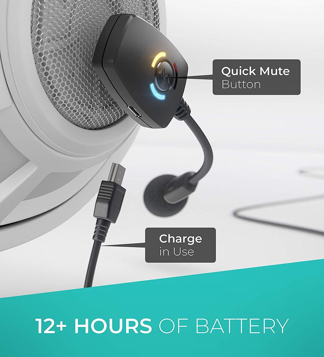 Alt view image 3 of 7 - Antlion Audio Wireless ModMic Attachable Boom Microphone for Headphones - Compatible with PC, Mac, Linux, PlayStation, and More.