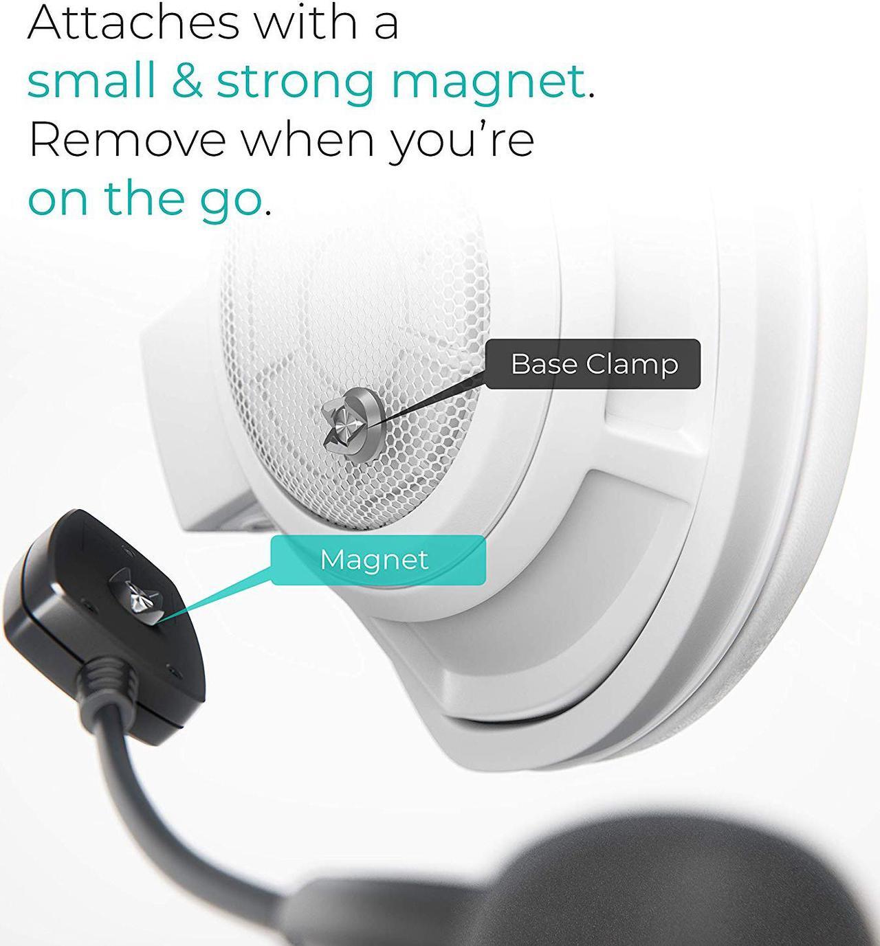 Alt view image 2 of 7 - Antlion Audio Wireless ModMic Attachable Boom Microphone for Headphones - Compatible with PC, Mac, Linux, PlayStation, and More.
