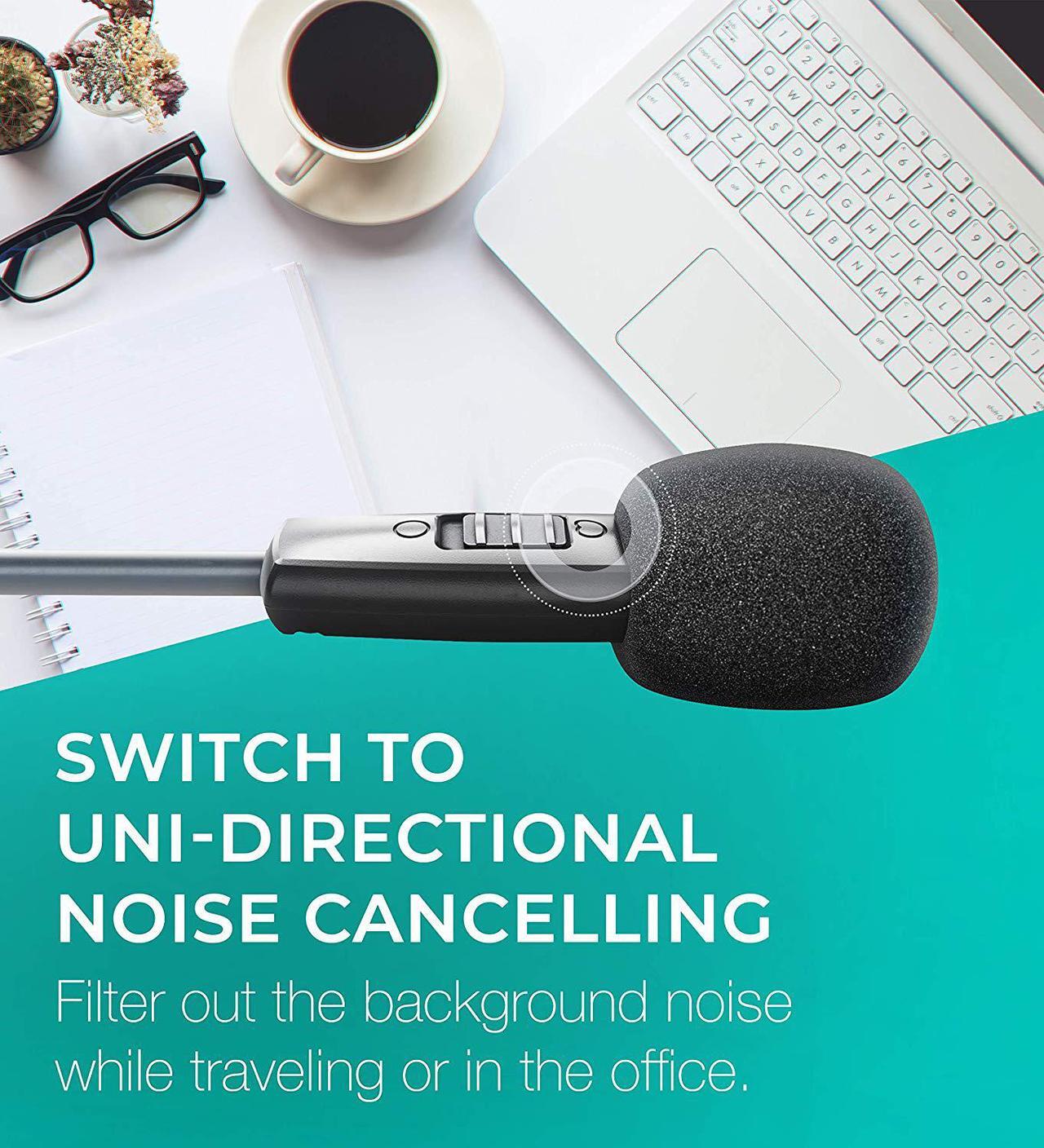Alt view image 5 of 7 - Antlion Audio Wireless ModMic Attachable Boom Microphone for Headphones - Compatible with PC, Mac, Linux, PlayStation, and More.