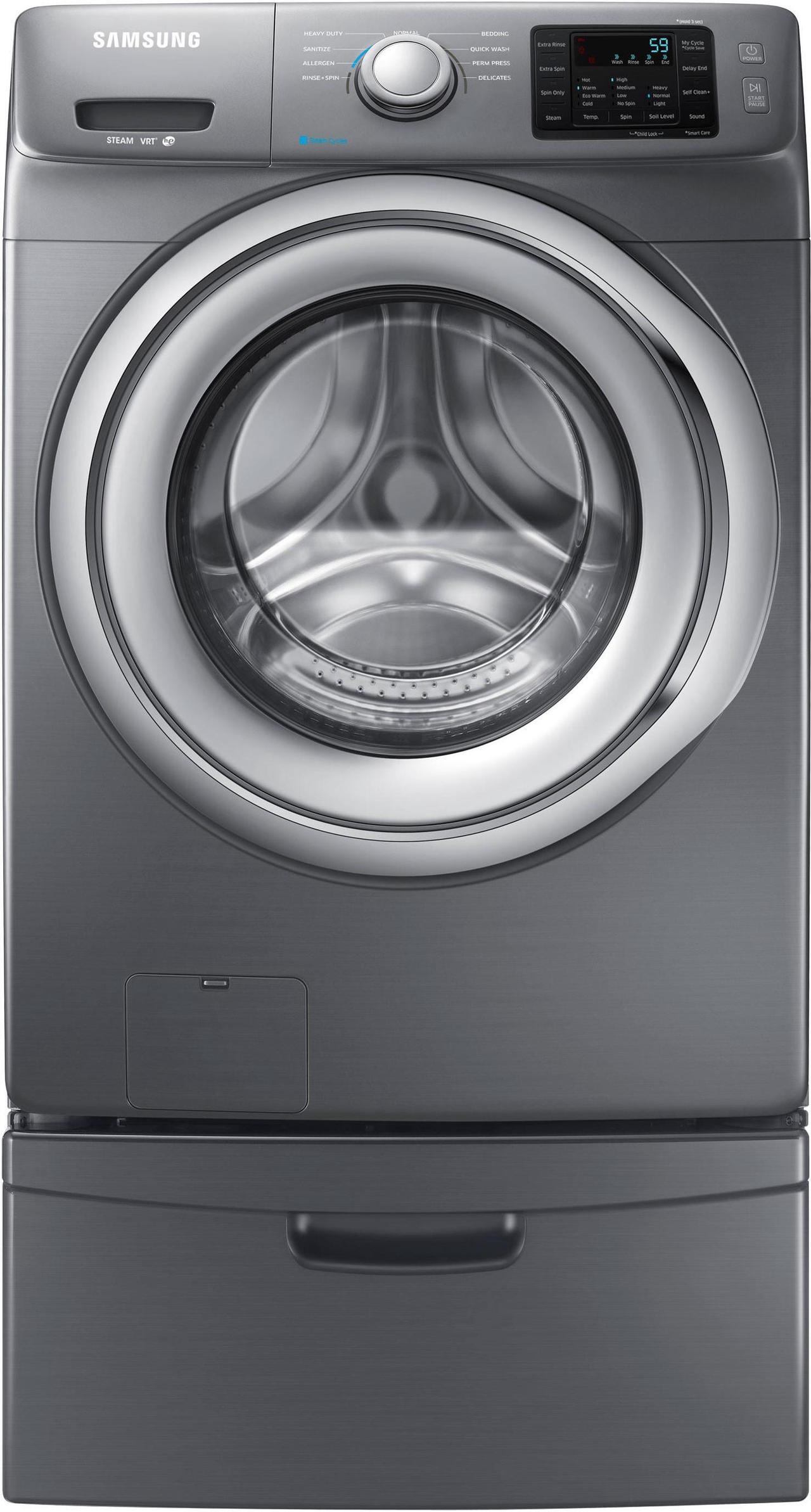 Alt view image 2 of 12 - Samsung  WF42H5200AP:  WF5200  4.2  cu.  ft.  Front  Load  Washer  (Platinum)