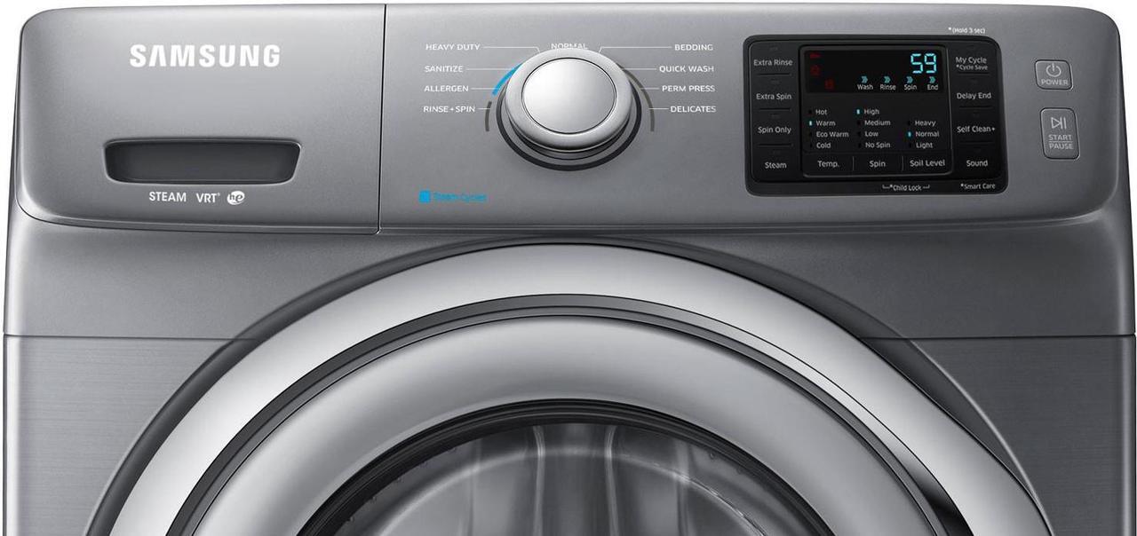 Alt view image 5 of 12 - Samsung  WF42H5200AP:  WF5200  4.2  cu.  ft.  Front  Load  Washer  (Platinum)