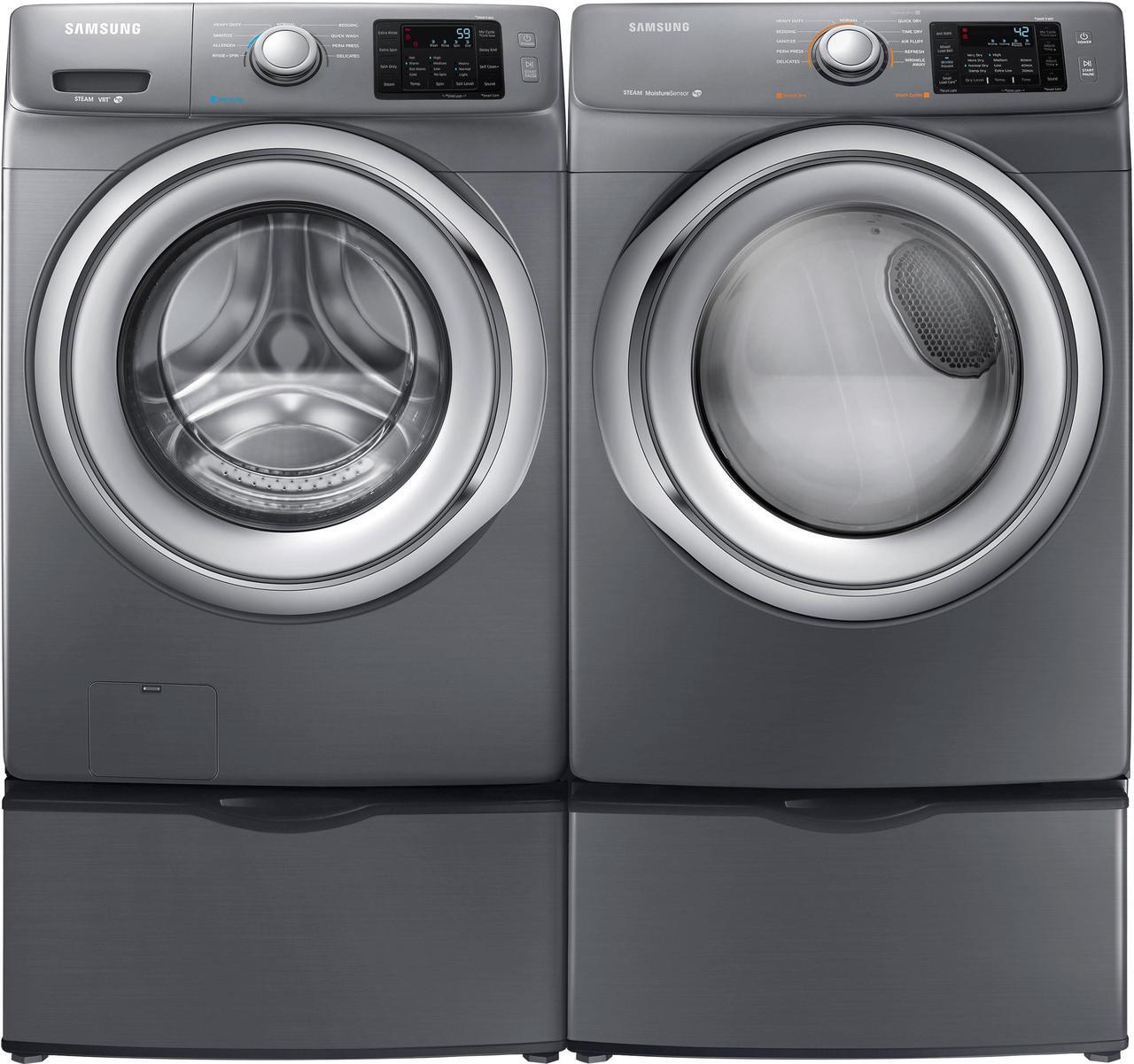 Alt view image 7 of 12 - Samsung  WF42H5200AP:  WF5200  4.2  cu.  ft.  Front  Load  Washer  (Platinum)