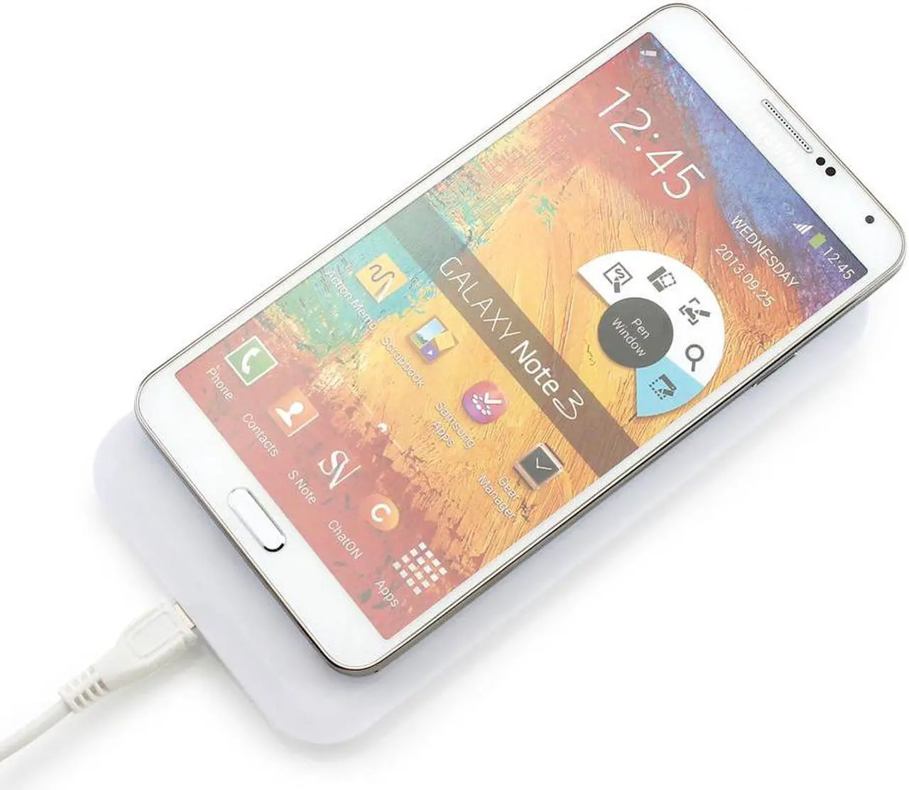 Alt view image 5 of 5 - GEARONIC TM Qi Wireless Charger Charging Pad Receiver For Samsung Galaxy S6 - White