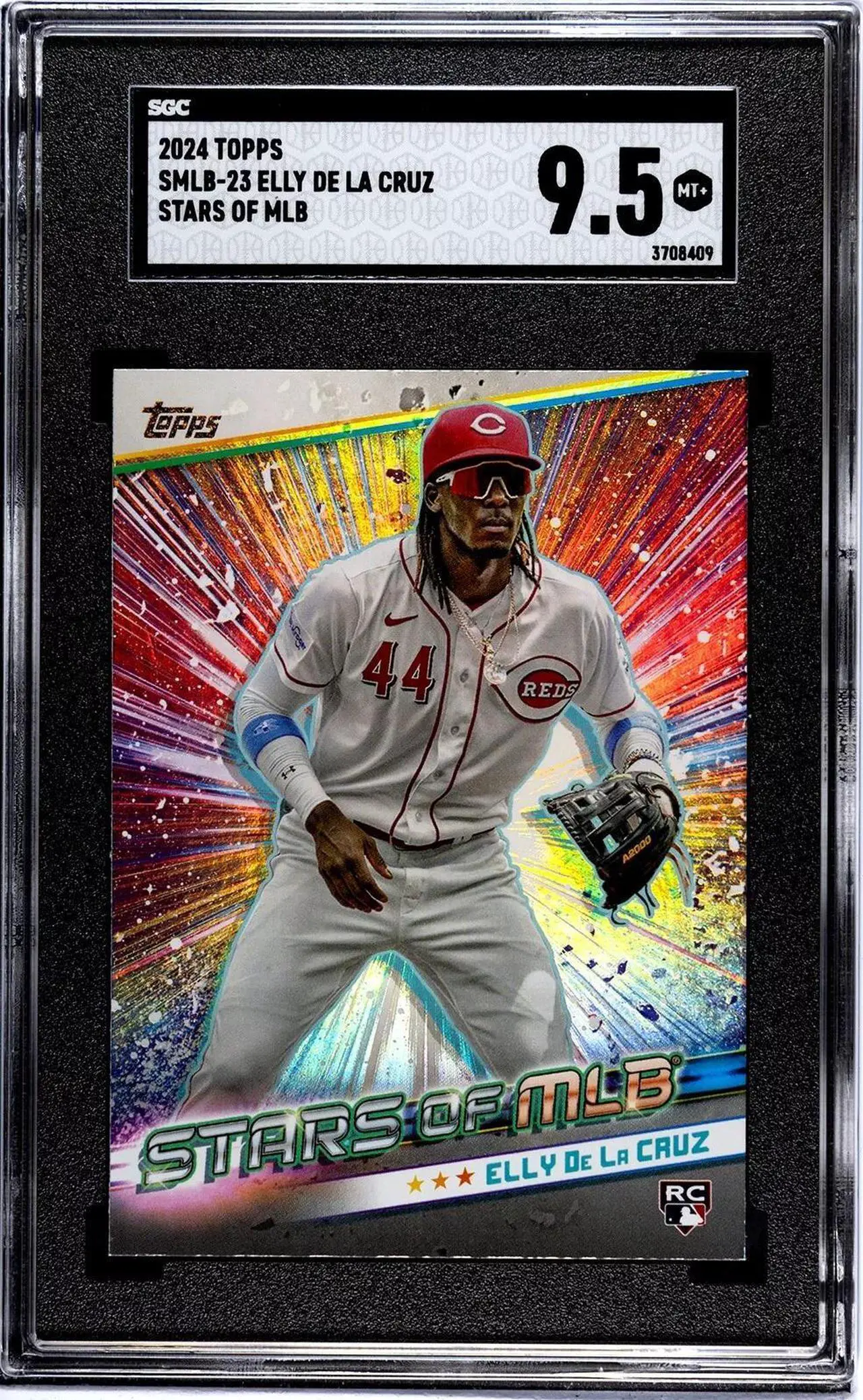 Main image of Elly De La Cruz 2024 Topps Stars of the MLB Rookie Card (RC) #SMLB-23- SGC Graded 9.5 Mint+ (Cincinnati Reds)