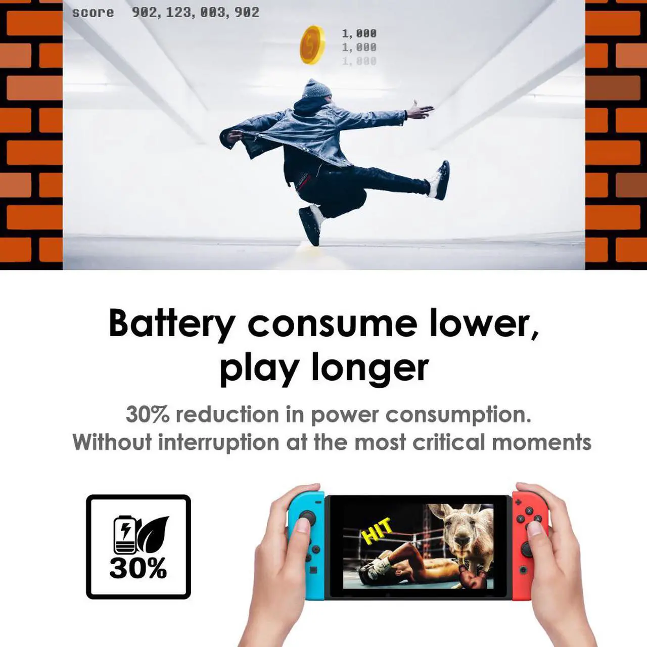 Alt view image 3 of 6 - TCELL Gaming 128GB microSDXC A2 USH-I U3 V30 Read 100MB/s Write 80MB/s Memory Card With Adapter, Designed for Gaming Console, Compatible with Nintendo Switch, Wii etc.