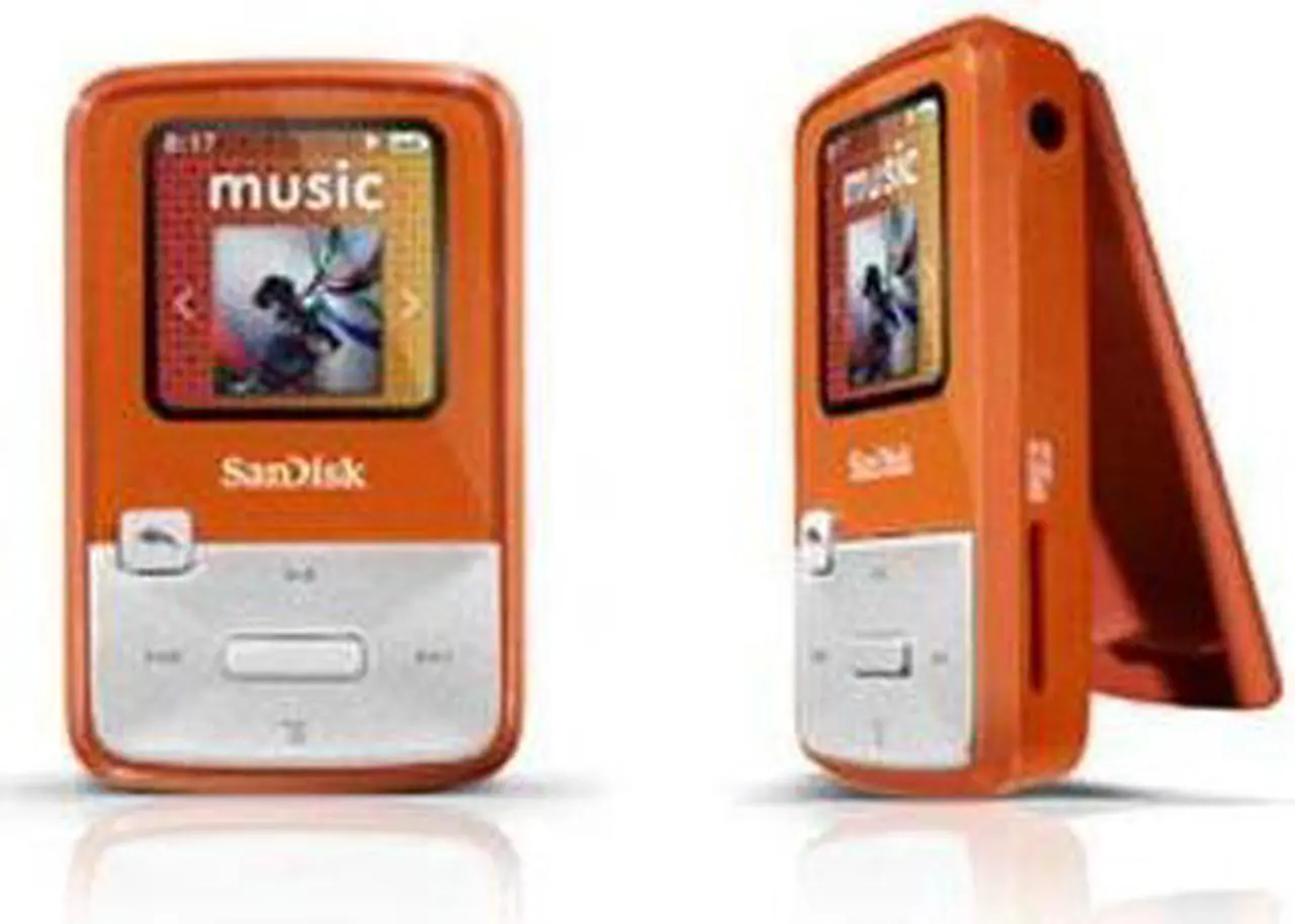 Main image of SanDisk Sansa Clip Zip 1.1" Orange 4GB MP3 Player SDMX22-004G-A57O