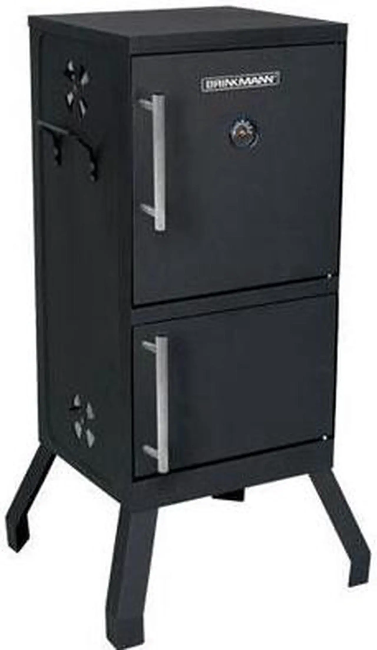 Alt view image 2 of 2 - Brinkmann 810-5502-W Square 2-Door Vertical Charcoal Smoker