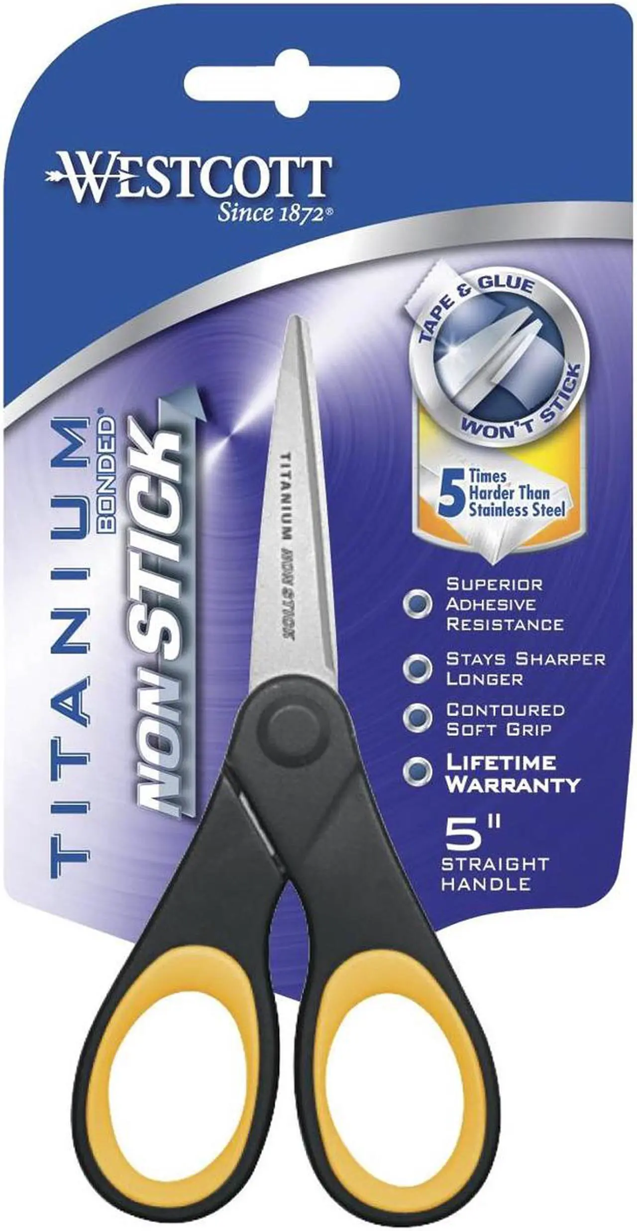 Alt view image 6 of 16 - Westcott Titanium Bonded Scissors 5" Long Gray/Orange Straight Handle 14881