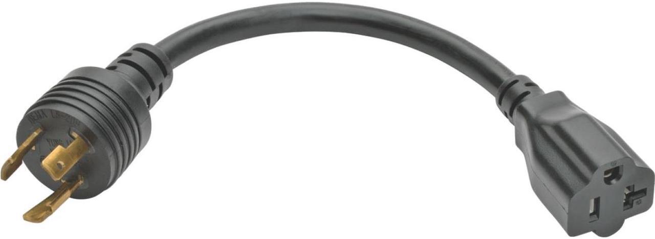 Main image of Tripp Lite Model P046-06N-T 6" Heavy Duty Power Adapter Cord 20A 12 AWG NEMA L5-20P 5-15/20R NEMA L5-20P to NEMA 5-15/20R