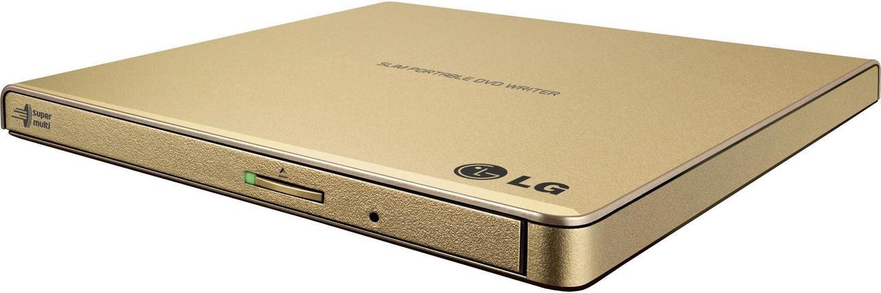 LG External CD / DVD Rewriter With M-Disc Mac & Surface Support (Gold) - Model GP65NG60