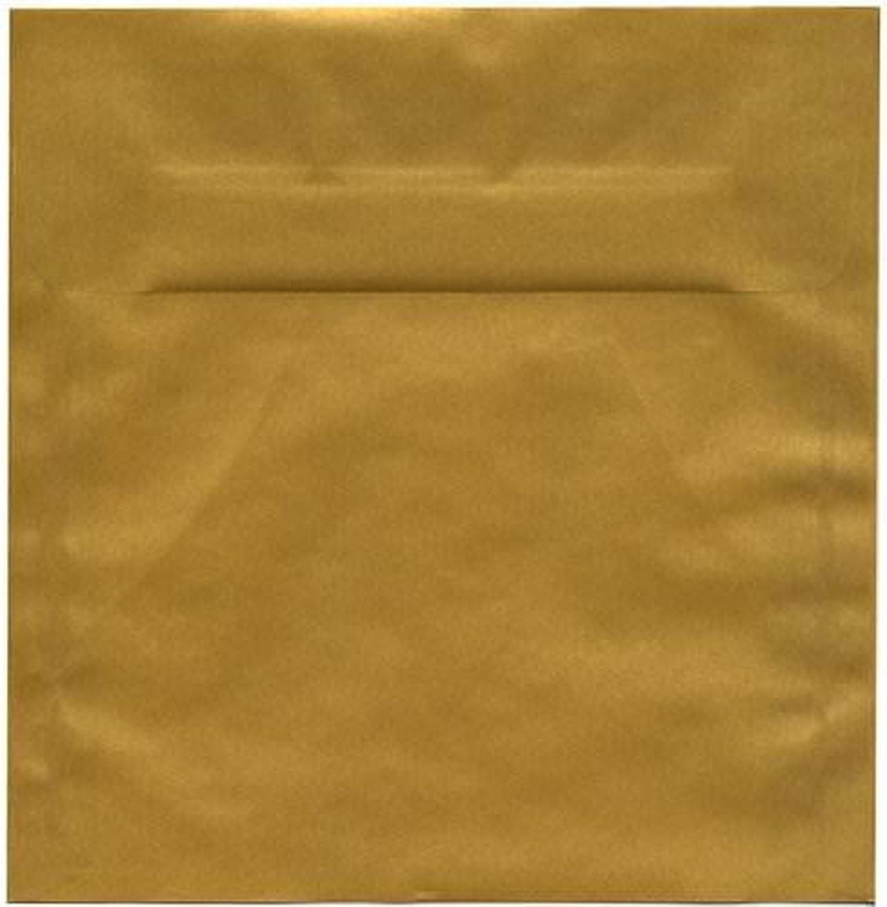 Alt view image 2 of 4 - JAM Paper® Square (8.5 x 8.5) Envelope - Gold Translucent - 25 envelopes per pack