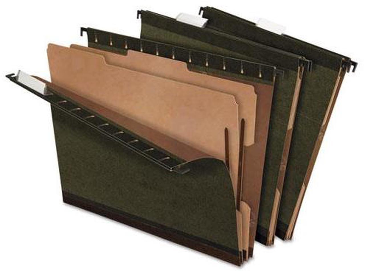 Alt view image 3 of 14 - Tops Pendaflex 59254 2   Expansion Hang Folders  Letter  6-Section  GN  10/box
