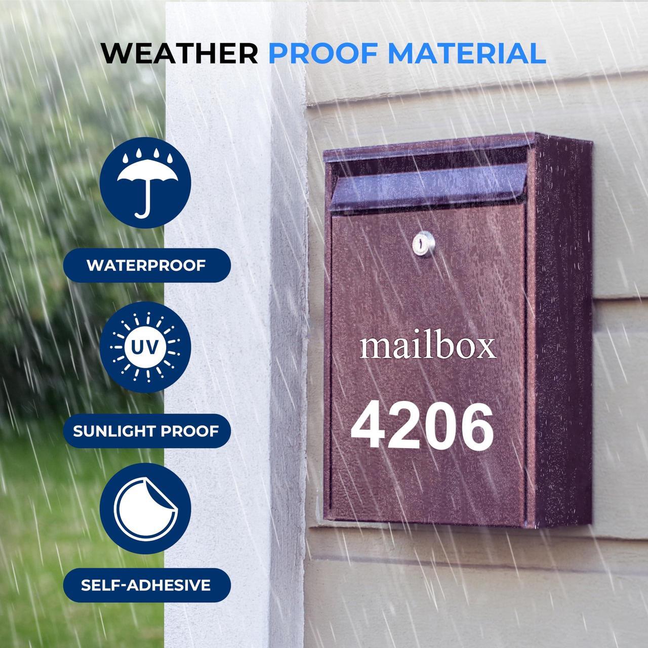 Alt view image 2 of 4 - SereneLife Reflective Mailbox White Number Stickers | 3 Sets of (0-9) 1.6"x3" Inch Self-Adhesive Vinyl Numbers | Weatherproof, Easy Installation & Enhanced Reflection, Suitable for Outdoor Surfaces