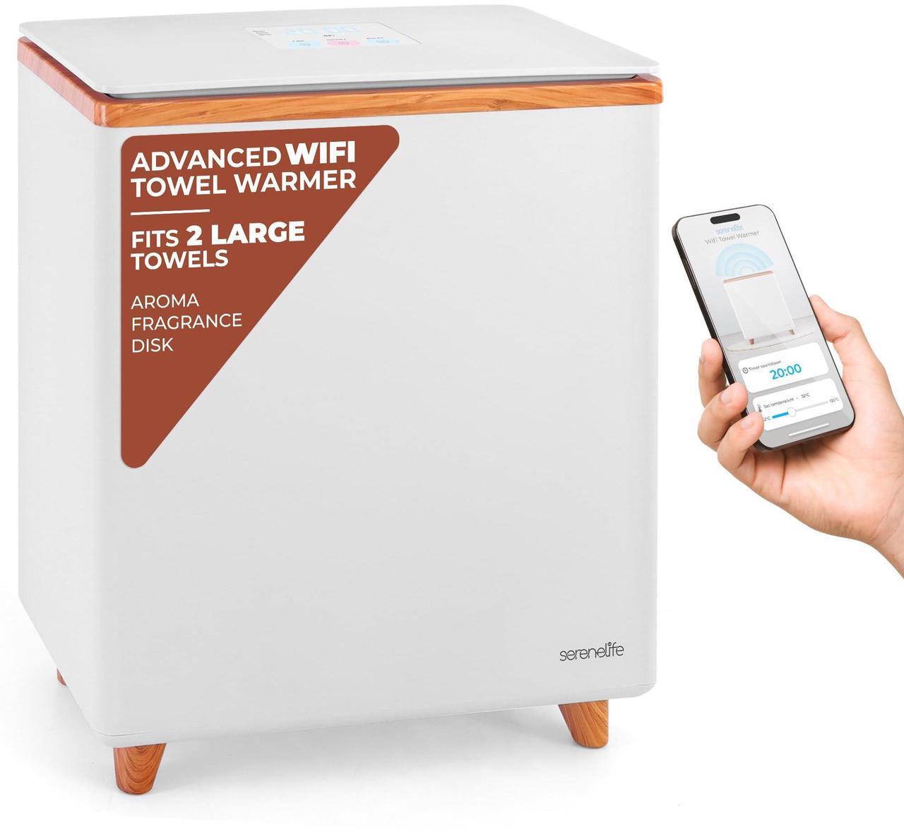 Main image of SereneLife SLTLR660W Rectangular Bucket-Large Capacity Single Touch Towel & Blanket Warmer with Built-in WiFi Capability (Natural)
