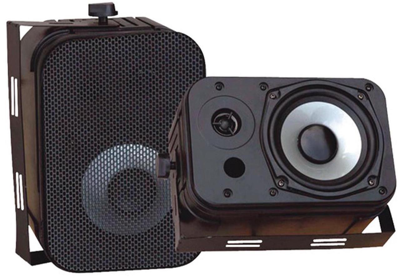 Alt view image 6 of 7 - Pyle PLCDBT95 Single-DIN Bluetooth Marine AUX/USB CD Player/MP3 AM/FM In-Dash Stereo Receiver W/Install Kit + Adapter Plate, 2x 3.5" 300W Max Power Indoor/Outdoor Black Speakers W/50FT. Wire, Antenna