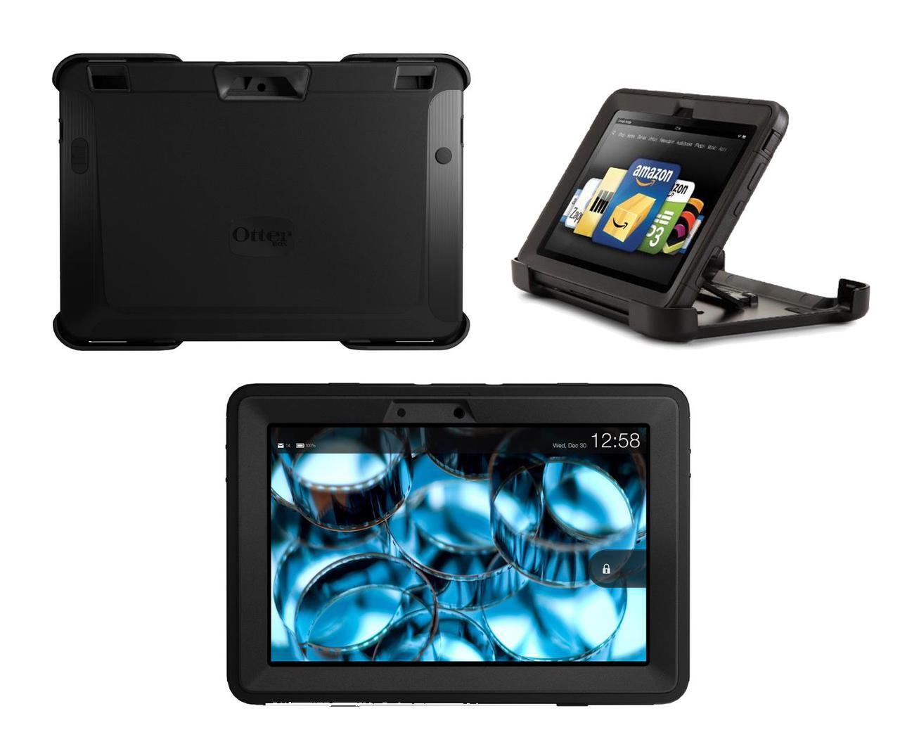 Alt view image 6 of 11 - OtterBox Defender Series Protective Case for Kindle Fire HD 8.9", Black (with built-in screen protection)