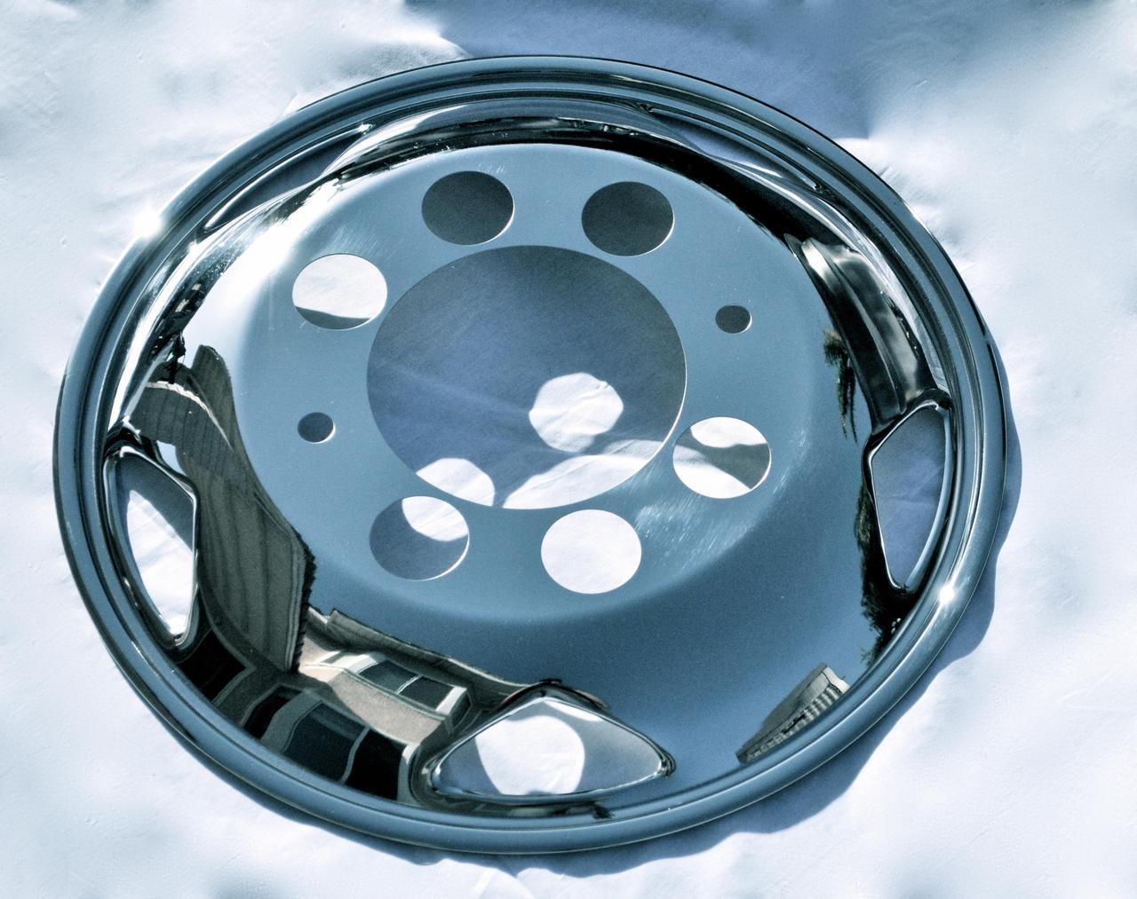 Alt view image 4 of 4 - 17" Stainless Steel Dually Wheel Simulator Set for 2011~Current GM/Chevy 3500HD