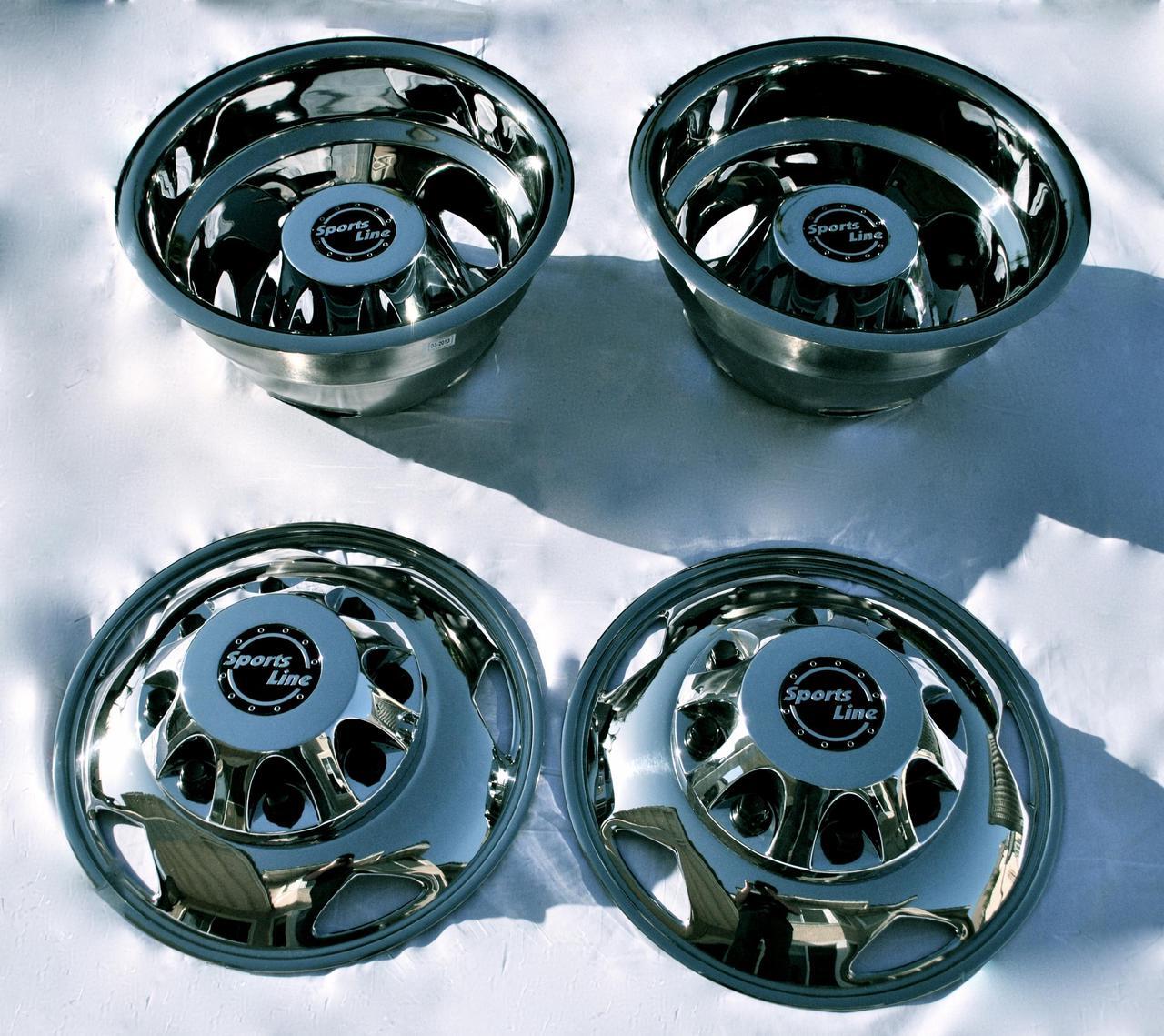 Main image of 17" Stainless Steel Dually Wheel Simulator Set for 2011~Current GM/Chevy 3500HD