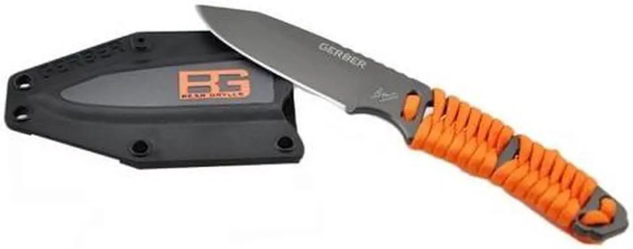 Alt view image 6 of 12 - Gerber Bear Grylls Paracord Fixed Blade Knife 31-001683