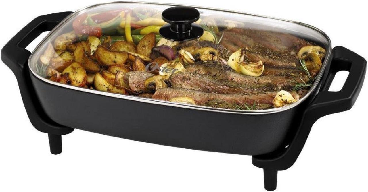 Alt view image 3 of 3 - Oster 12" X 16" Kitchen Countertop Electric Skillet Pan  - Black (CKSTSKFM-1216R)