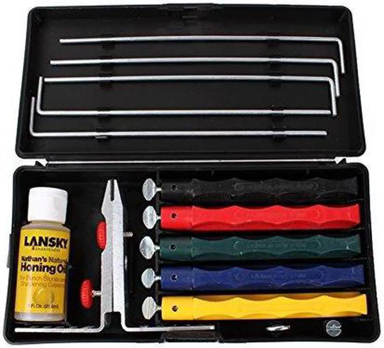 Alt view image 2 of 9 - Lansky Deluxe 5-Stone Sharpening System LKCLX