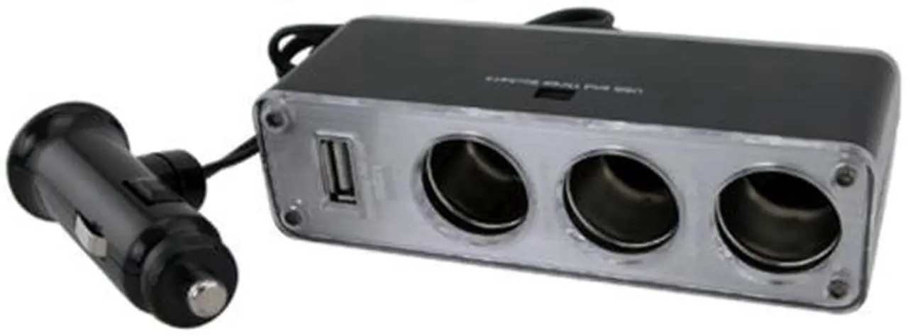 Main image of 3in1 USB Port + Car DC Power Adapter Charger Splitter