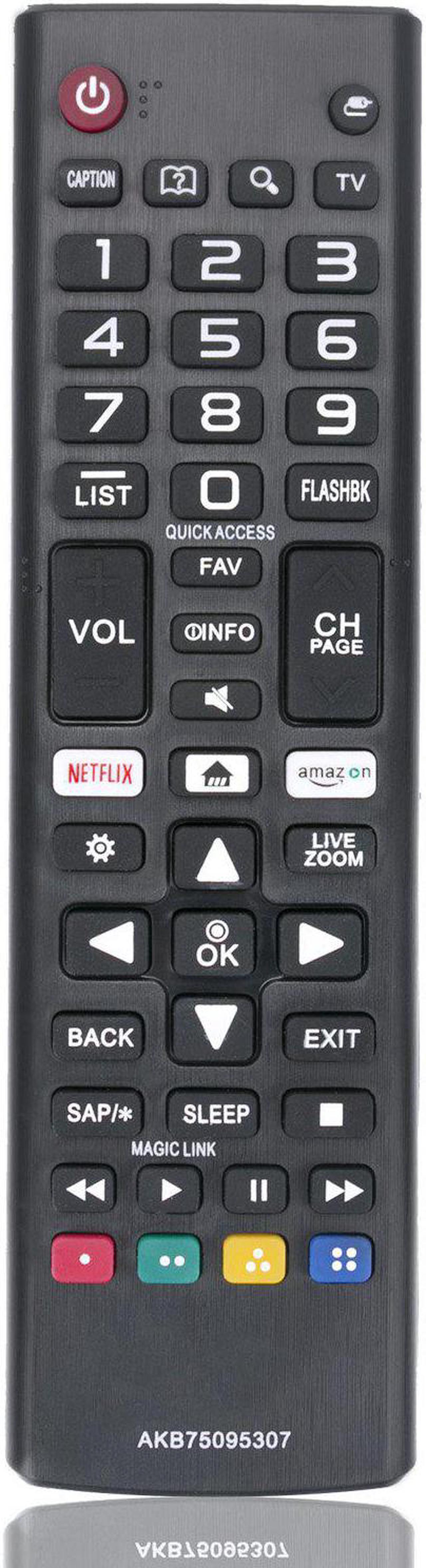 Alt view image 6 of 6 - New AKB75095307 IR Remote Control fit for LG TV Replacement Remote 43UJ6560 49UJ6500 55UJ6540 55UJ6300 60UJ6050 70UJ6570 55SJ8000 OLED55B7A