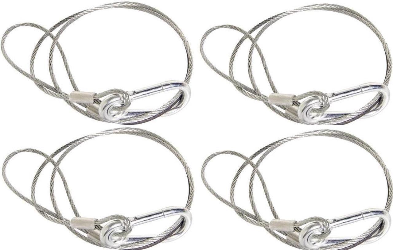 Alt view image 15 of 15 - Steel Light Fixture Safety Cable With Latch 30 In
