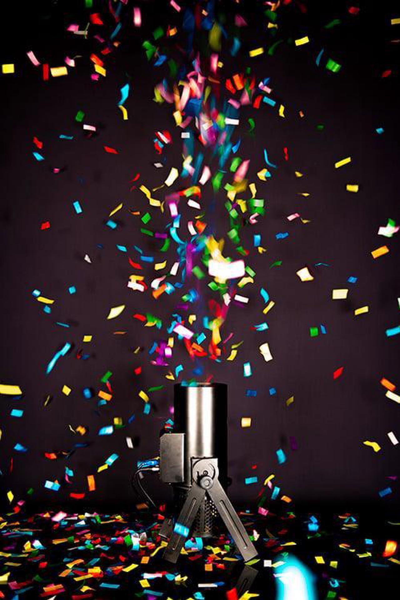 Alt view image 7 of 7 - Chauvet DJ Funfetti Shot Launcher 5 Color Multicolor Confetti Paper Refill | FRC