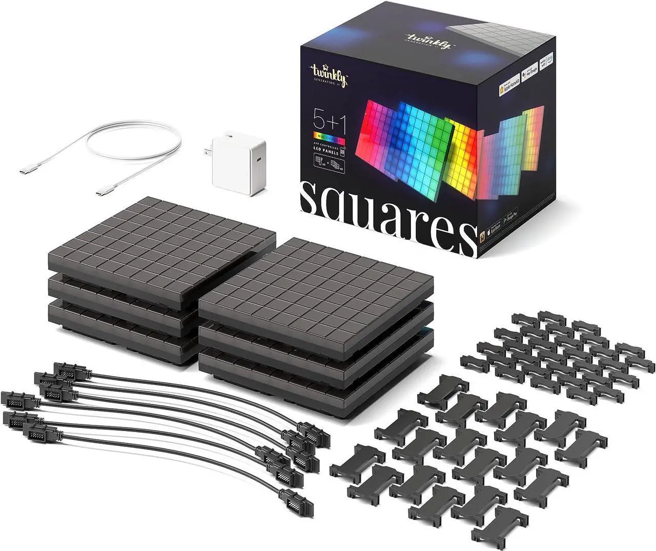 Main image of Twinkly Squares Starter Kit | 1 Master Tile + 5 Extension Tiles