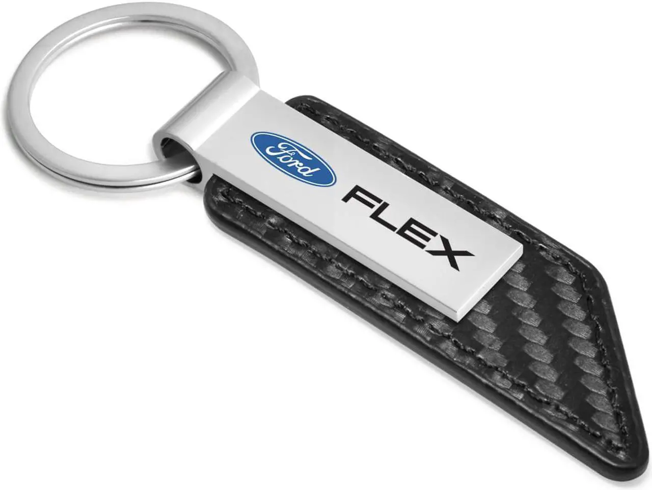 Alt view image 2 of 5 - Ford Flex Carbon Fiber Texture Black PU Leather Strap Key Chain