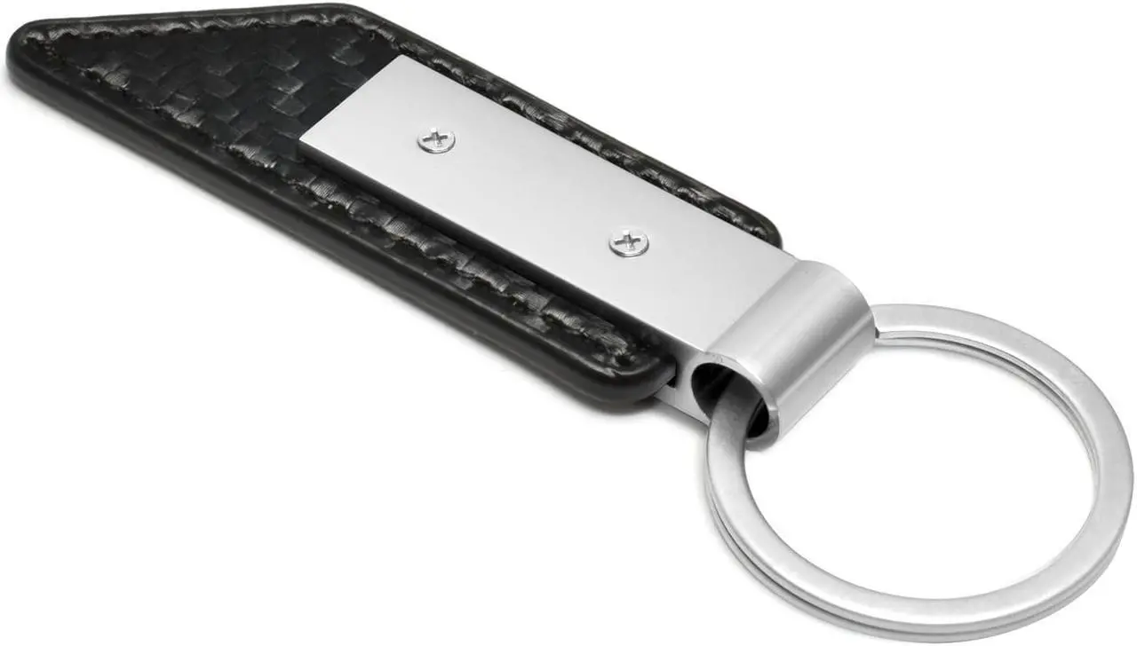 Alt view image 4 of 5 - Ford Flex Carbon Fiber Texture Black PU Leather Strap Key Chain