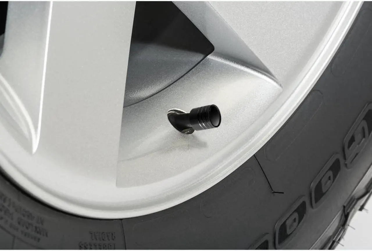 Alt view image 2 of 4 - Jeep in Black on Black Aluminum Cylinder-Style Tire Valve Stem Caps