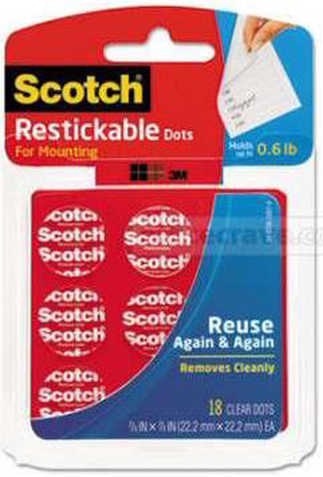 Alt view image 2 of 17 - Scotch Restickable Dots 7/8" 18/Pkg-Clear