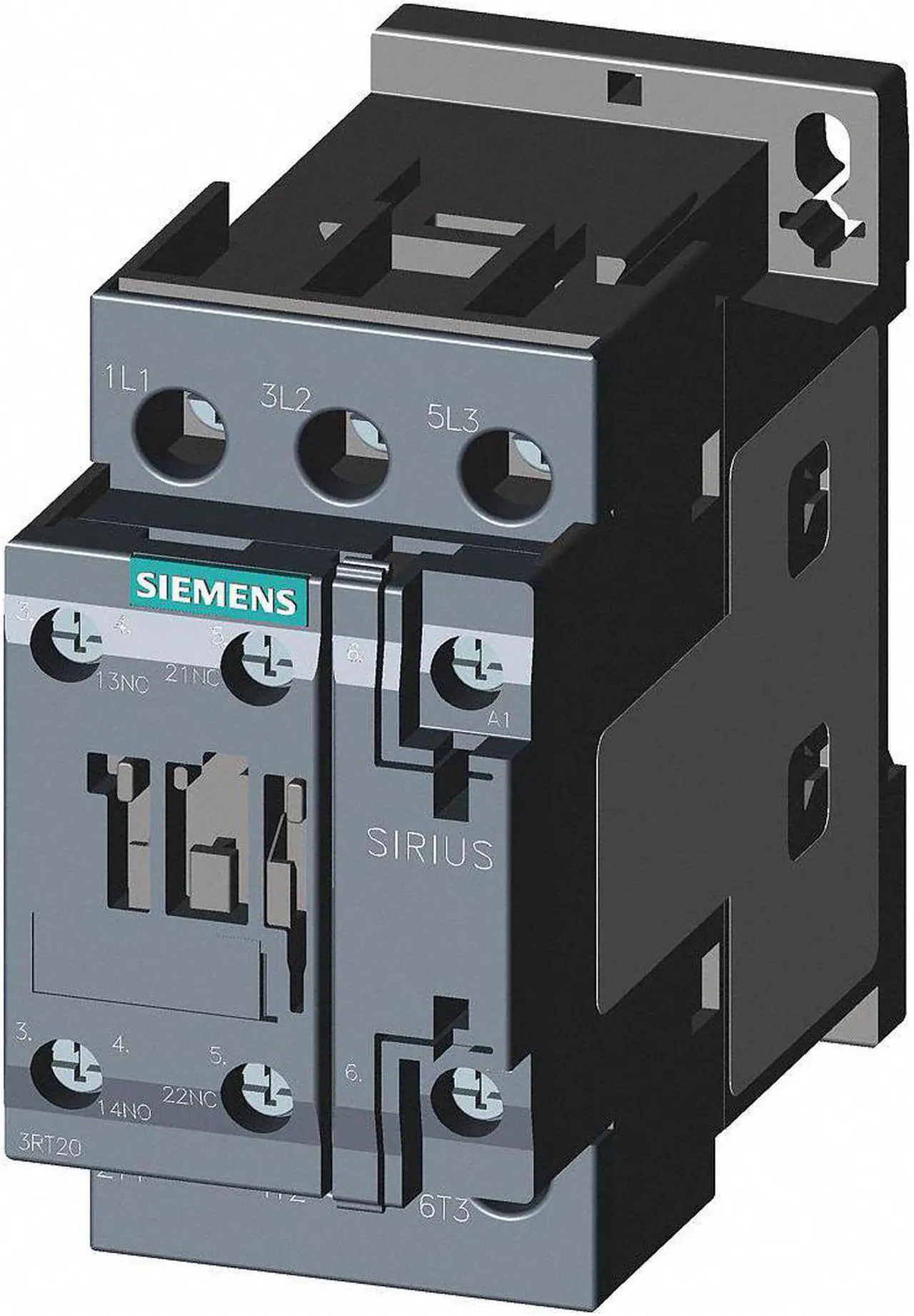Alt view image 2 of 2 - SIEMENS 3RT20271AK60 IEC Magnetic Contactor, 3 Poles, 110/120 V AC, 32 A
