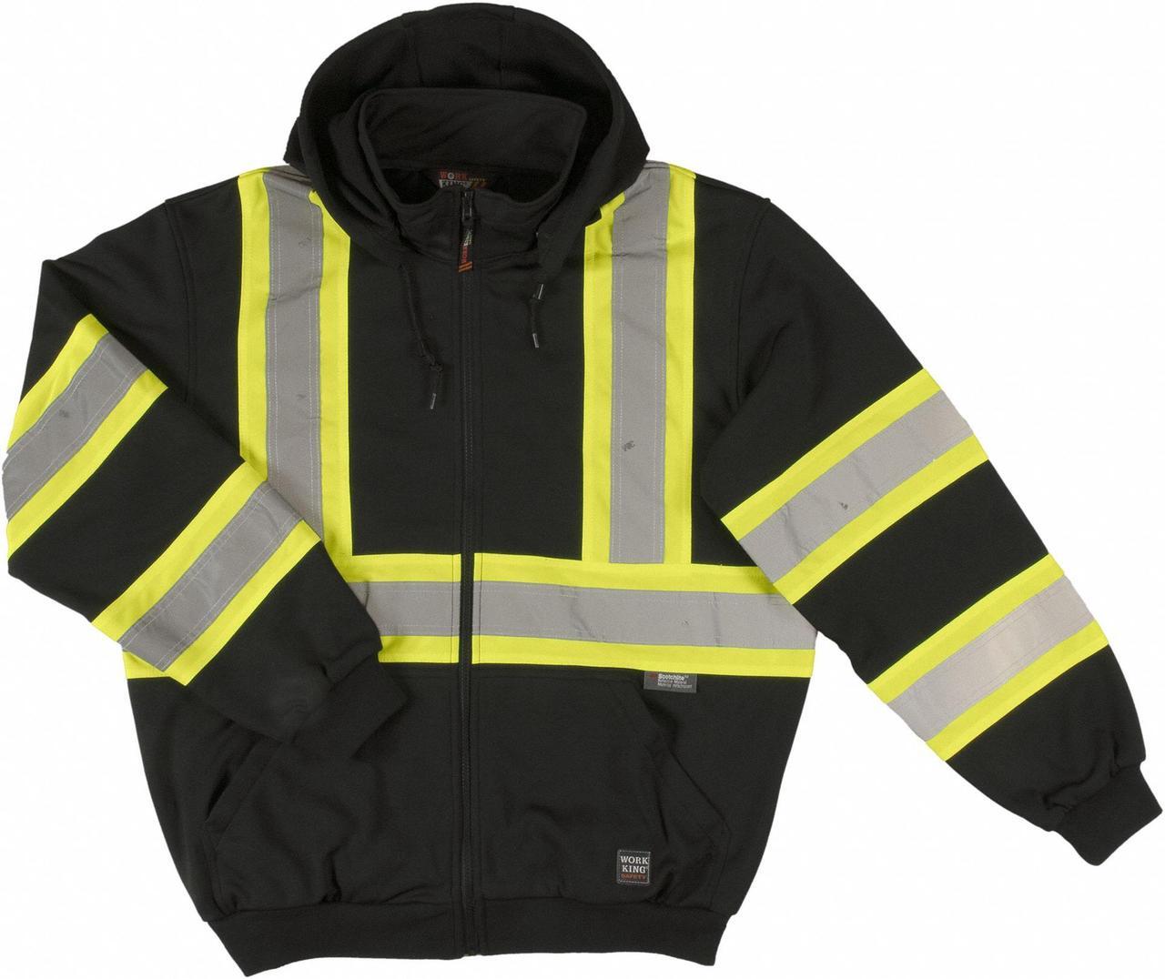 Alt view image 3 of 3 - TOUGH DUCK S49411 Small Hi-Vis Sweatshirt, Black