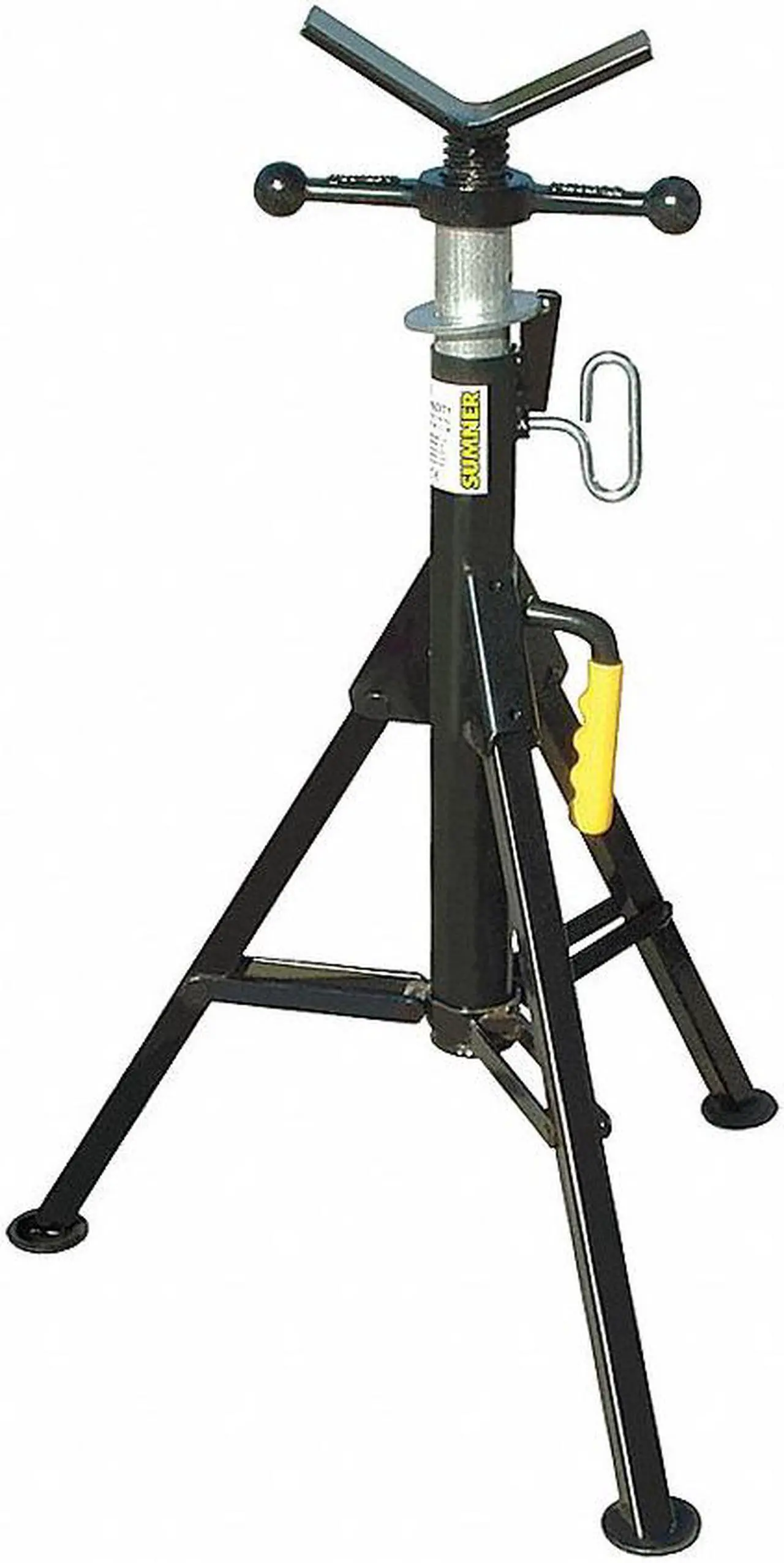 Main image of SUMNER 781300G Hi Fold-a-Jack V-Head Pipe Stand,24 In.