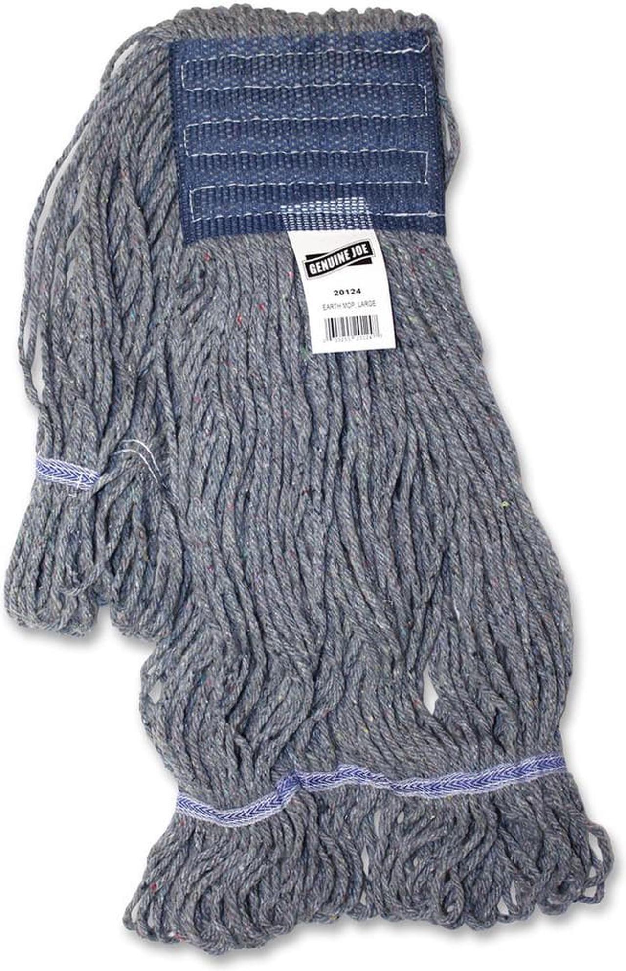 Alt view image 2 of 9 - Genuine Joe Earth Mop Mophead Refill Large Blue 20124
