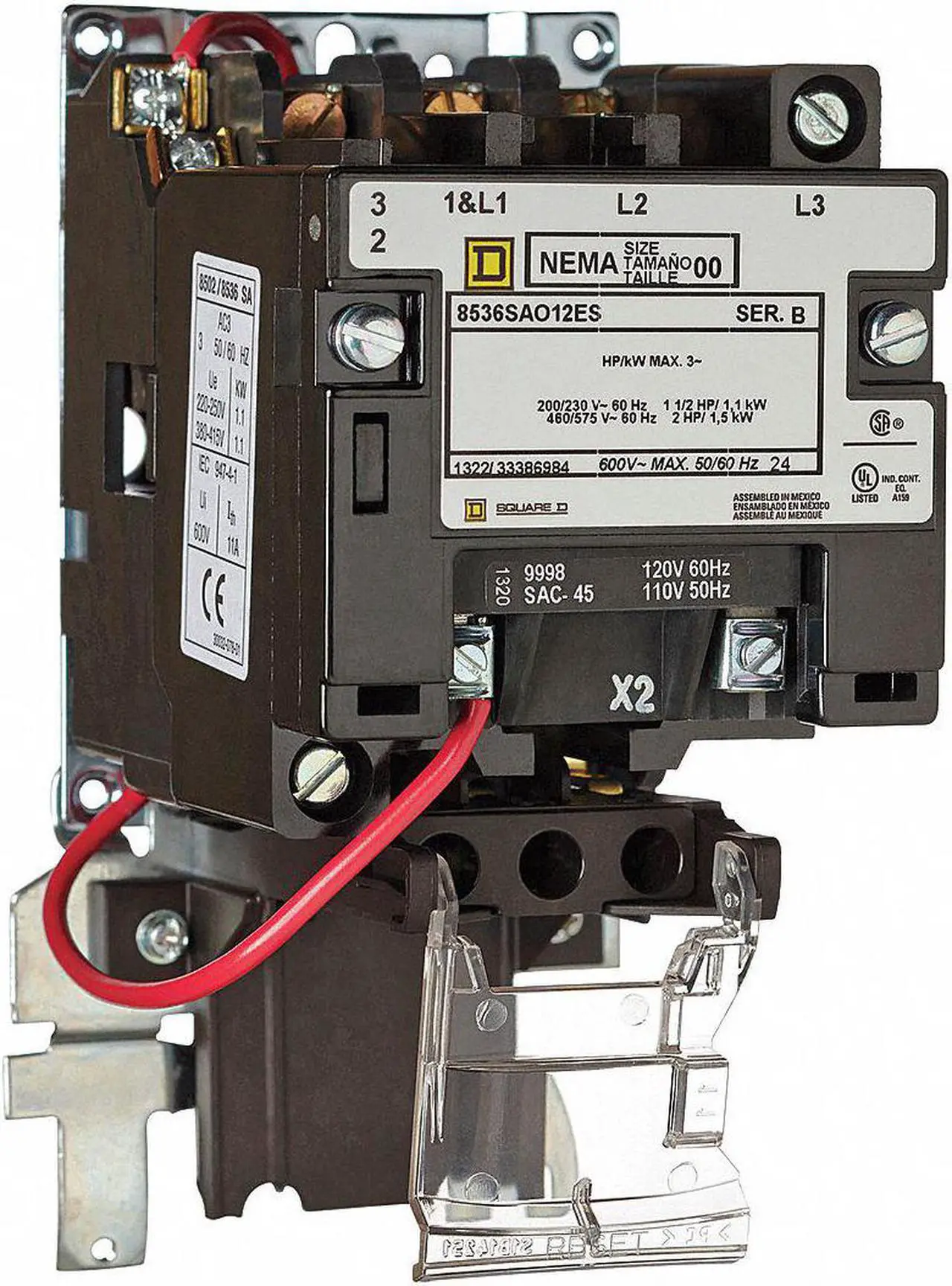 Alt view image 2 of 2 - SQUARE D 8536SCO3V02ES Nonreversing Magnetic Motor Starter, No Enclosure NEMA