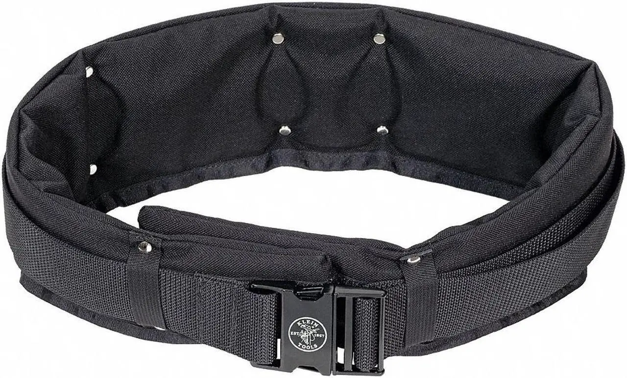 Alt view image 2 of 3 - Tool Belt, L, Nylon, Black, Padded/Webbed