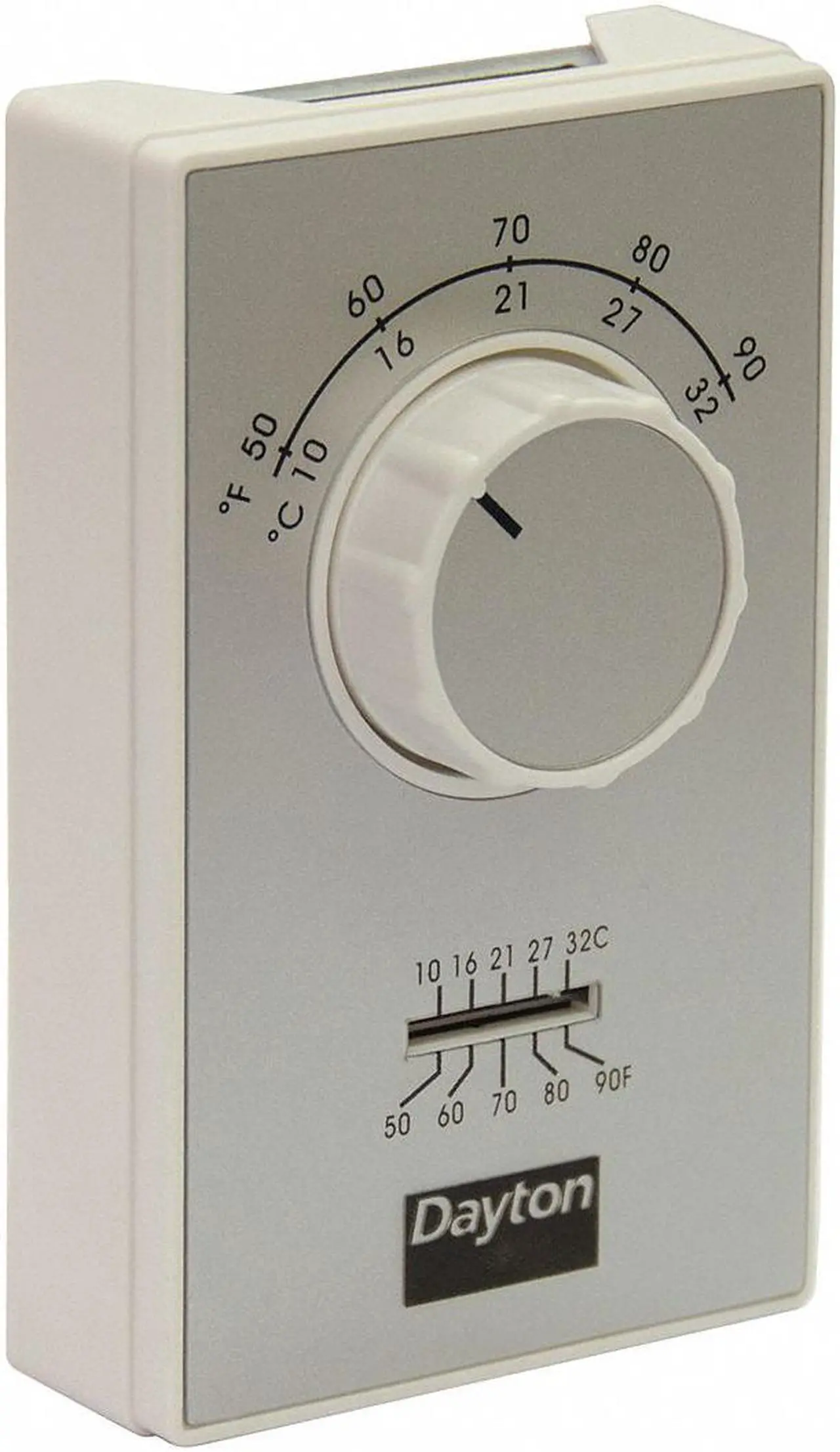 Main image of DAYTON 4PU49C Line Voltage Mechanical Thermostat For Wall, 50 to 90 Degree