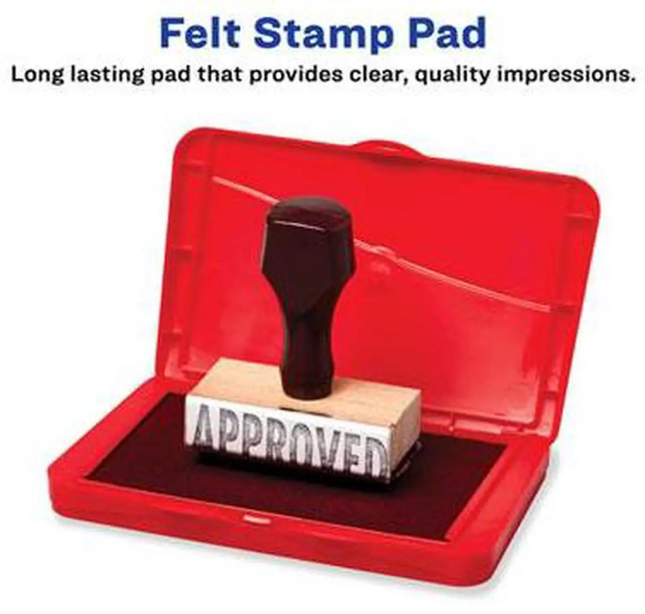 Alt view image 6 of 11 - Carter's Pre-Inked Felt Stamp Pad, 4.25 X 2.75, Black 21081