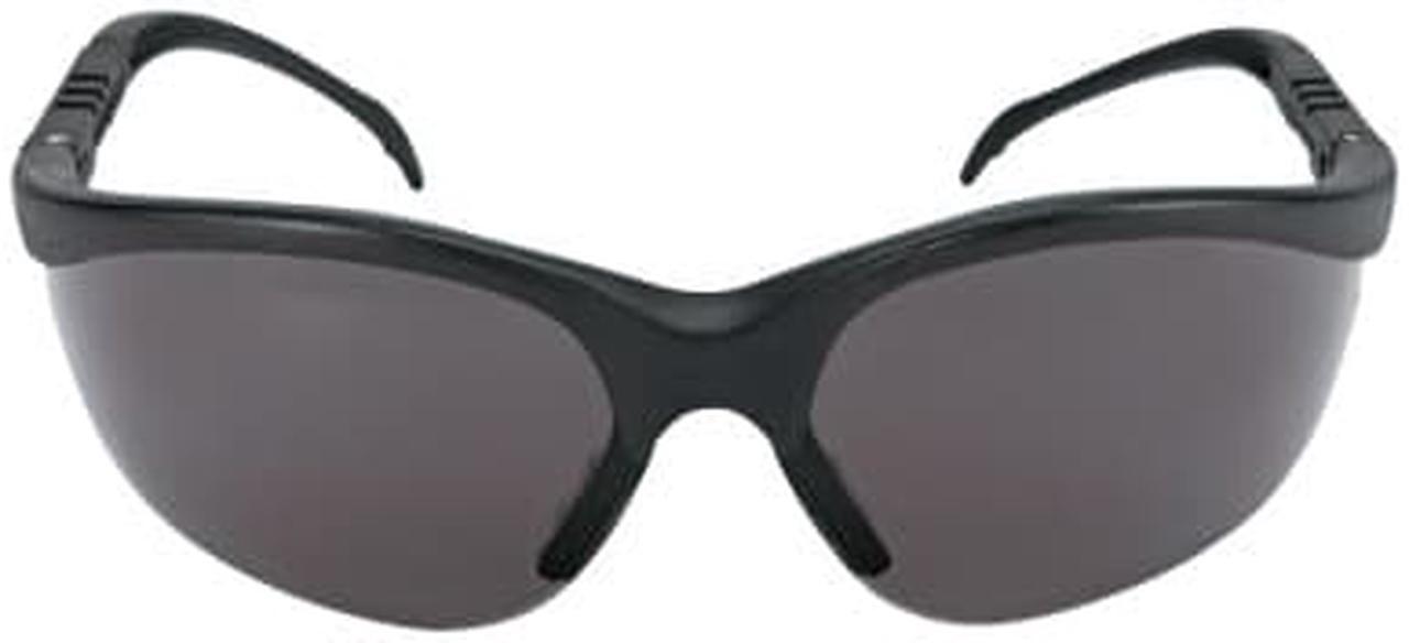 Alt view image 11 of 15 - Crews Klondike Safety Glasses Matte Black Frame Gray Lens KD112