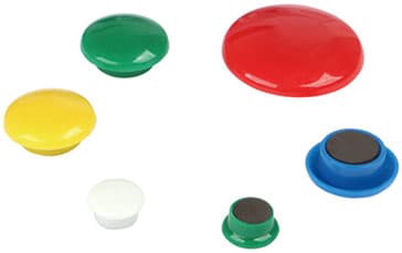 Alt view image 6 of 9 - Universal Assorted Magnets Plastic 5/8" dia 1" dia 1 5/8" dia Asst Colors 30/Pack 31250