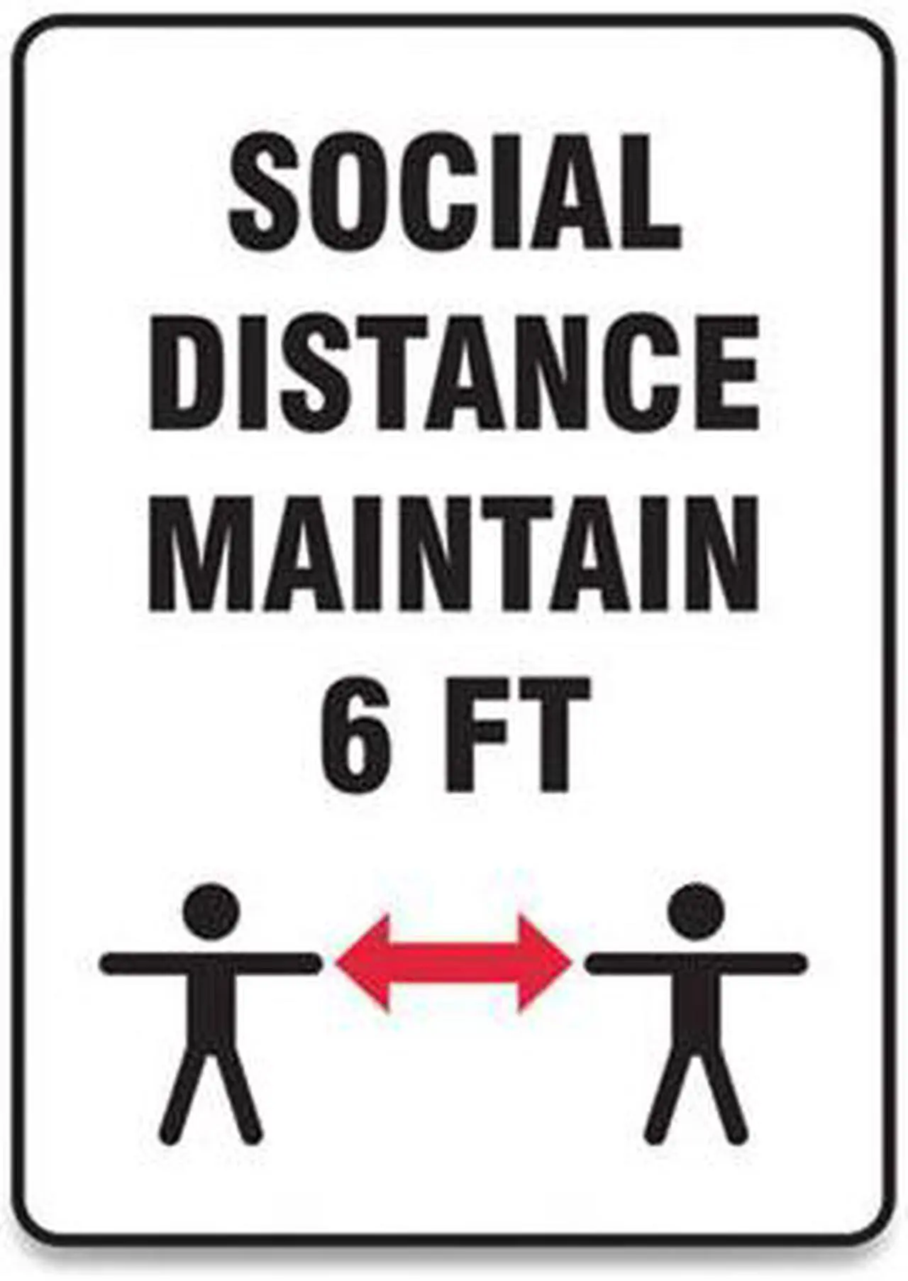 Alt view image 2 of 3 - Accuform Sign,Social Distance 10x7 MGNF547VPESP