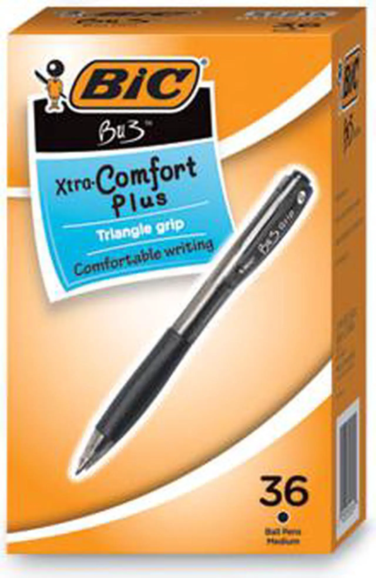 Alt view image 6 of 16 - BIC BU3 Retractable Ballpoint Pen Medium 1.0 mm Black 36/Pack BU3361BK