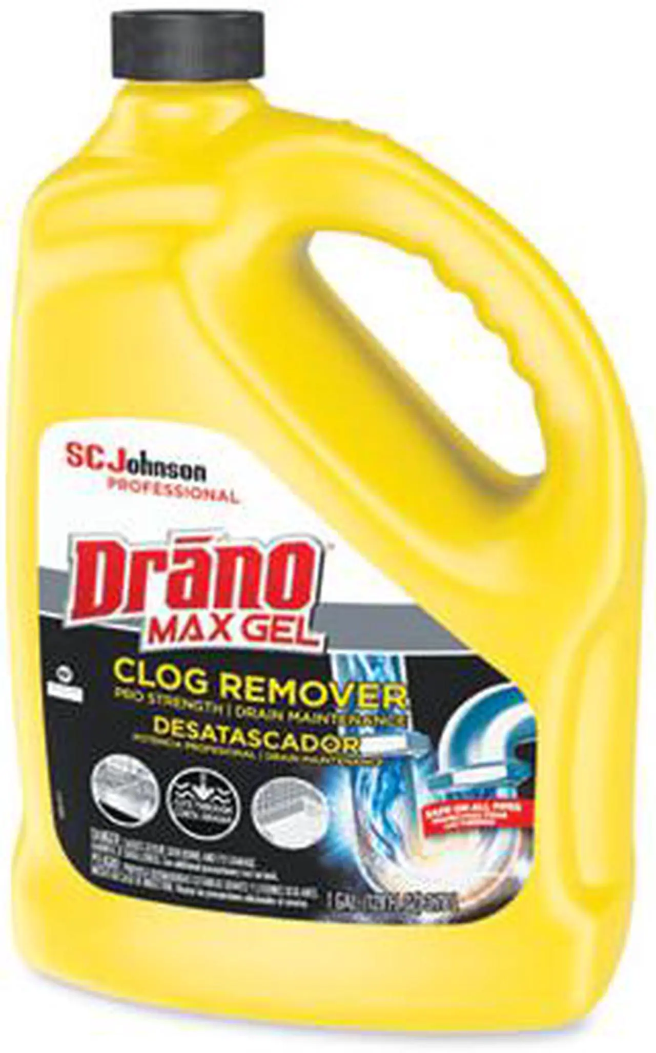 Alt view image 6 of 10 - Max Gel Clog Remover, Bleach Scent, 128 oz Bottle, 4/Carton 696642
