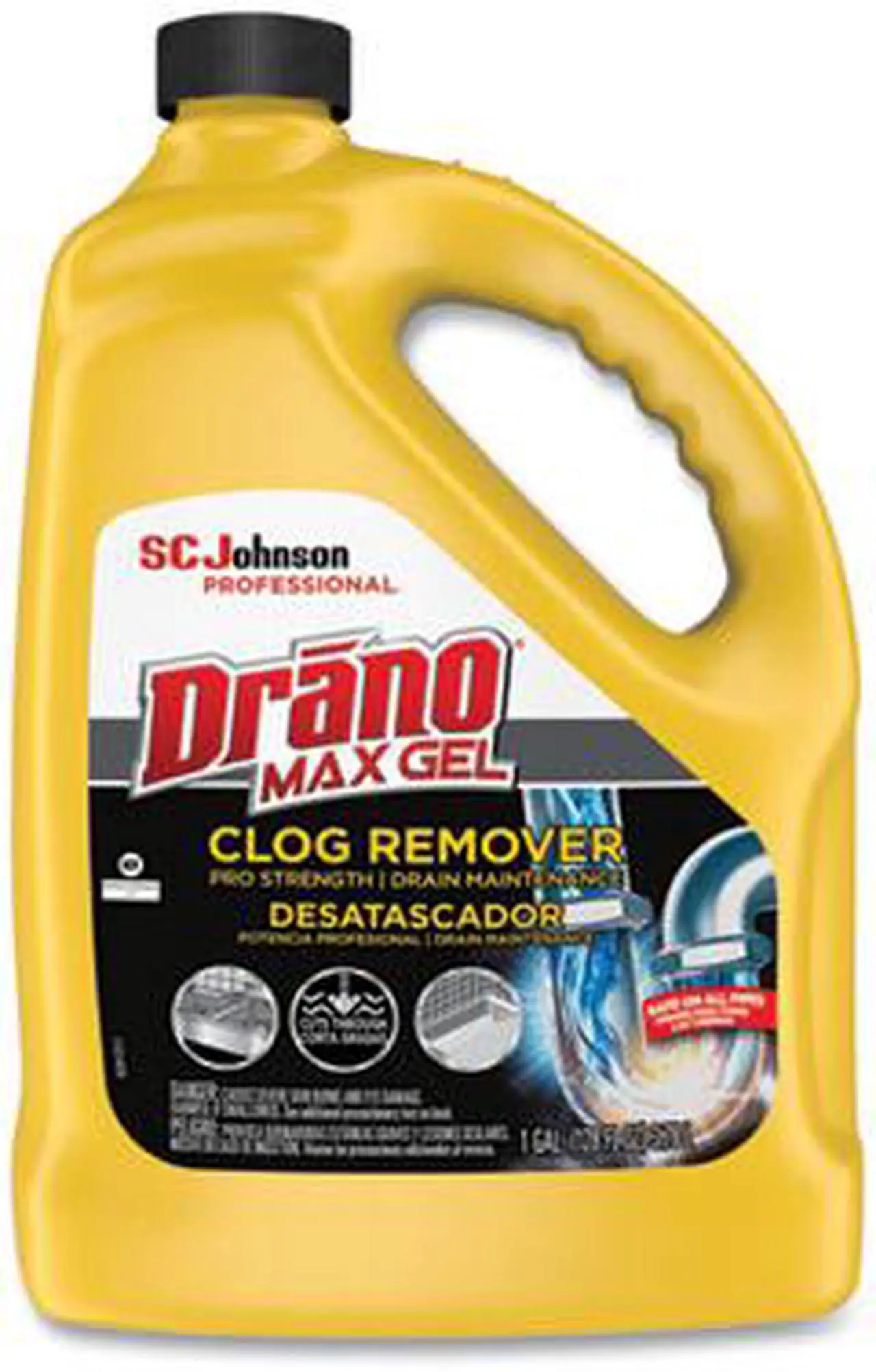 Alt view image 3 of 10 - Max Gel Clog Remover, Bleach Scent, 128 oz Bottle, 4/Carton 696642