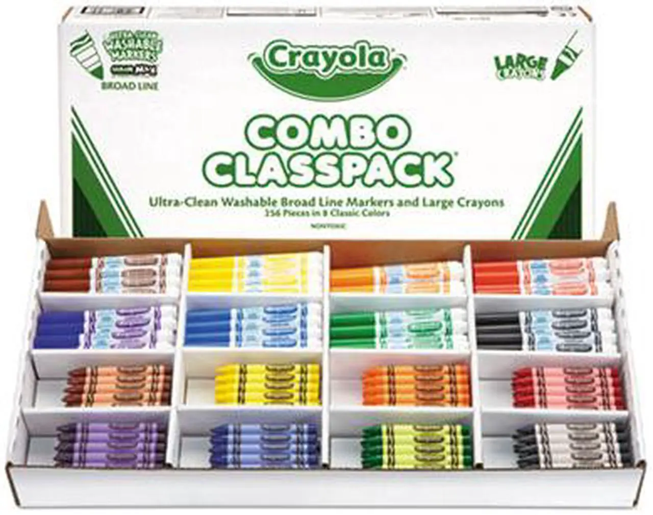 Alt view image 17 of 20 - Crayola. 523348 Classpack Crayons w/Markers, 8 Colors, 128 Each Crayons/Markers, 256/Box
